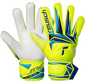Reusch Gants de Gardien de But pour Enfants et Adolescents | Prise Robuste et Ajustement Stable | Gazon Artificiel, Gazon Naturel et Terrain Dur | Attrakt Solid Junior