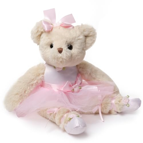 Bearington Collection Ballerina Stuffed Animal - Ballet Doll - Dance Recital Gifts for Girls - Bear Nina - 13