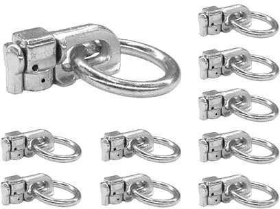 lasiprofi Double-Stud Fitting mit Ring 10 Stück im Set für Airlineschine, Belastbarkeit 2500 daN