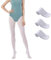 MANZI 3 Paare Damen Mädchen Strumpfhose Ballett Tanz Strumpfhosen mit Fuß 40 Den, Medium(Age 7-10), 3 Paare Weiß