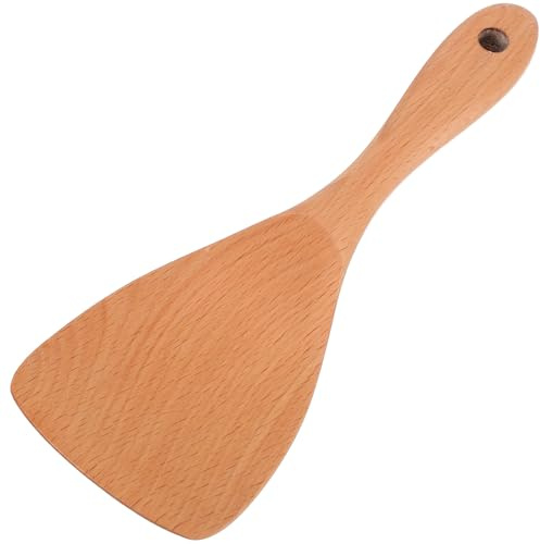 Wooden Rice Paddle Japanese Style Rice Spoon Cooking Spatula Wood Turner Kitchen Utensils for Nonstick Cookware Home Restaurant
