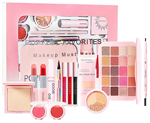 FantasyDay Juego de Maquillaje All in One Makeup Gift Set Incluye Corrector Camuflaje, Brillo de Labios, Brochas, Mascara, Sombra de Ojos - Belleza Cosmético de Caja pour Cara y Labio Make-up