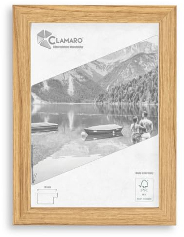 ClaMARO COLLAGE bildram 40 x 45 handgjorda enligt mått | Ek Catania | modern fyrkantig MDF träbildram inkl. akrylglas, bakvägg och hängare (liggande och stående format)
