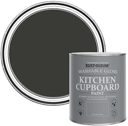 Rust-Oleum Peinture Noir pour Meubles de Cuisine, Finition Brillante - Magie Noire 750ml