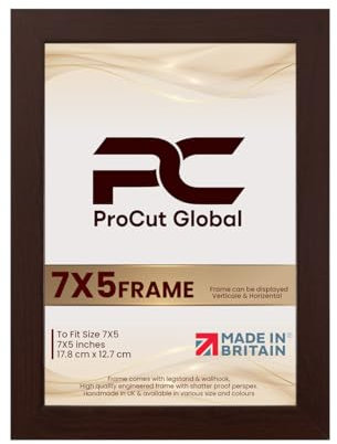 Procut Global Picture Frames 5x7 Rose Wood - Modern 5x7 Photo Frames With Safe Perspex Front & Wall Hanging Hooks - Premium Synthetic Wood-Handmade Frames