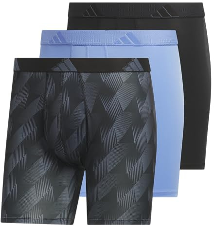 Adidas Mens Microfiber Boxer Briefs Underwear (Multipack) Athletic Stretch-Fit