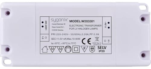 Sygonix SY-6313016 Halogen Transformator 11.5 V/AC 10-60 W