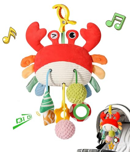Felly Jouets de Poussette pour Bébés de 0 à 12 Mois, Jouets Sensoriels pour Bébé de 3, 6, 12 Mois, pour Poussettes et Berceaux, Jouet Suspendu pour Nourrissons Garçons et Filles Cadeau