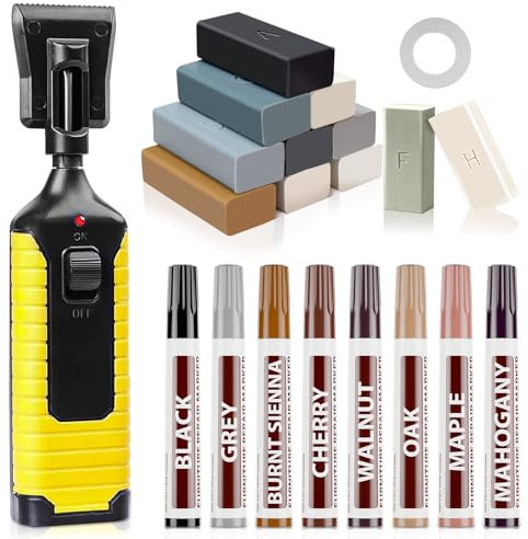 Laminate Wax Repair Kit, Vinyl Floor Repair Kit, Wood Parquet Repair Kit, Furniture Marker, Hard Wax Repair Kit for PVC Flooring