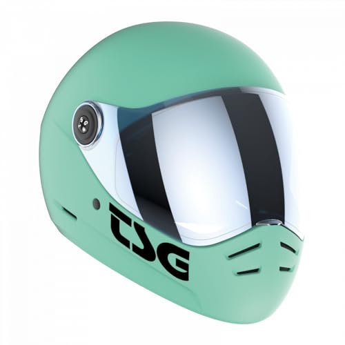 TSG Helmet Pass 2.0 Solid Color (+ Bonus Visier) - Satin Mint Blue
