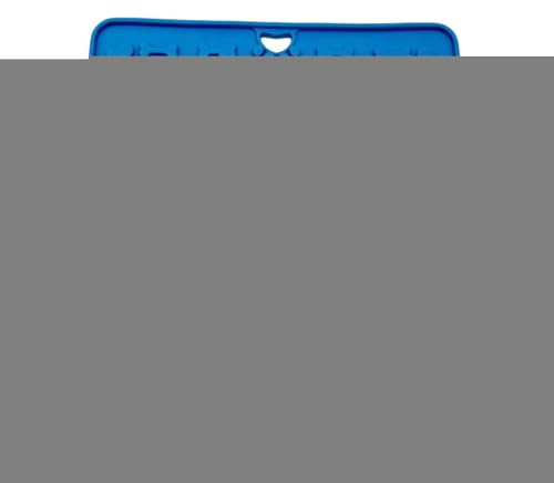 Tappetini per leccare cani, in silicone, dimensioni 18 x 19 cm, facili da pulire, per addestrare la noia e i cuccioli, gengive , blu grigio