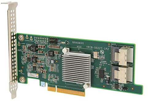 Wakects Disk Array Card, PCI E X8 SAS HBA Card 2 Mini SAS Interfaces 6Gbps Bandwidth Supports 16TB Disks Compatible with x8 x16 Slot for Server Storage Database