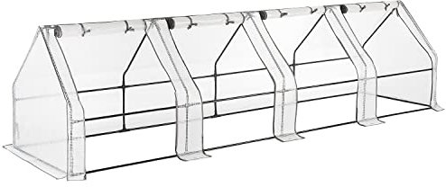 Christow Large Grow Tunnel Cloche Garden Polytunnel Greenhouse With Reinforced Cover (choose 1.8m, 2.7m or 3.6m long)