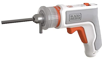 BLACK+DECKER HEX DRIVER - SVITAVVITA PER MOBILI, 3.6V. Speciale mandrino per montare chiavi a brugola. In dotazione: 5 inserti avvitatura, 1 chiave a brugola, cavo di ricarica Micro USB BCRTA01-XJ