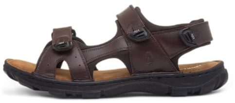 Hush Puppies Mens Casual Sandals Avery - Dark Brown Leather - UK Size 9 - EU Size 43 - US Size 10