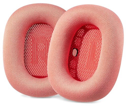 AHG Accessory House Global Upgraded Replacement airpods max ear Cushions pads compatible with Apple AirPods Max Headphones (Pink). Silicone Lined Mesh/High-Density Foam/Strong Magnet