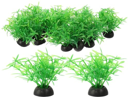 POPETPOP Lot de 20 Plantes Artificielles Aquarium 2.17X2.17X2.17 Pouces Décors pour Fond D'Aquarium sans Entretien Accessoires De Poisson Eau Douce