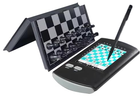 Juego de ajedrez electrónico con inteligencia informática basada en el tacto, tablero plegable y piezas magnéticas para partidas portátiles de un solo jugador, ideal para adultos