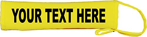 NeonDog Personalised Lead Slip Cover (Florescent Yellow)