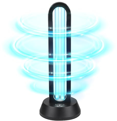 ZKX UVC Keimtötende Lampe 38W Fernbedienung Timer Tischlampe UV-Sterilisator Desinfektion Sterilisator Antibakterielle Rate 99%