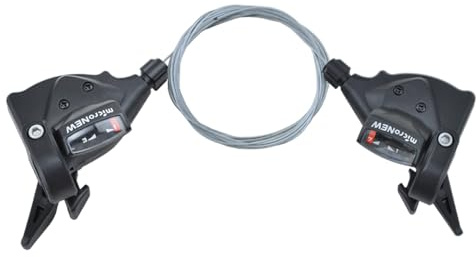 Micronew Bike Shift Levers Mountain Bike 3x7/8/9/10/11 Speed Gear Shifter, Left and Right Thumb Shift Lever Combination with Optical Gear Display (3 * 7(21S))