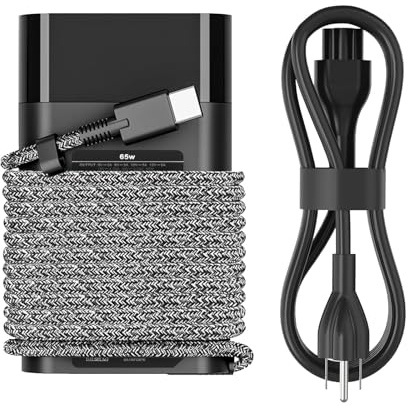 DJW 65W USB C Laptop Charger Compatible with HP Spectre x360,Envy,Elitebook x360,Pavilion, Elite x2,Chromebook,Omnibook,Dragonfly,Zbook,ProBook Travel Computer Charger USB Type C AC Power Adapter