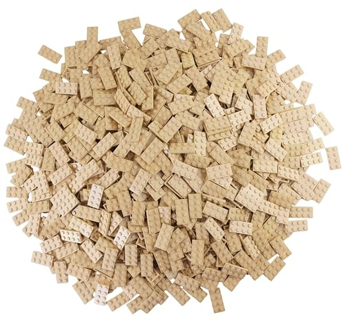 Lego® City Classic Basic Set – 100x 2x4 Platten (Beige, 3020) | Kompatibel mit Lego® Bauprojekten