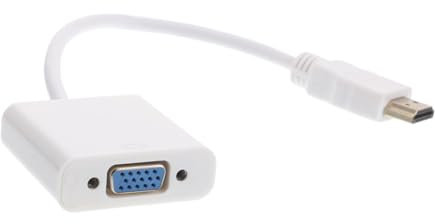 DIYEAH Adaptador De Vídeo HDTV a Vga para Conversión De Señal Estable, Cable Convertidor De Vídeo Compatible TV, Diseño Compacto Blanco, Uso Cine Casa y Conferencias