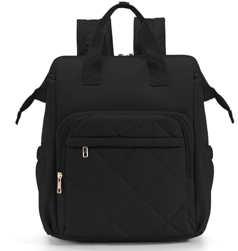 Nappy Changing Bag Backpack for Mom and Dad, Puffer Baby Bag Backpack with Insulated Pocket, Water-Resistant, Unisex Travel Backpack with Changing Pad & Stroller Straps