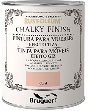 Rust-Oleum Pintura Efecto Tiza Chalk Paint Xylazel - 750 mL, Coral