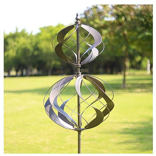 Winwindspinner Wind Spinners Outdoor Metal - Large Kinetic Wind Spinner for Yard Garden, Windmills Lawn Ornament Décor for Lawn Patio (Height 84)