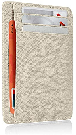 GH GOLD HORSE Slim RFID Blocking Card Holder Minimalist Leather Front Pocket Wallet for Women