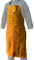 Leather Work Shop Apron, Buckle straps, Heat & Flame Resistant Heavy Duty Welding Apron, Yellow, Adult