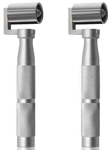 PRITOK Rodillo de presión de acero inoxidable: 2 unidades de 40 mm para papel pintado, rodillo de costura para impresión manual, herramienta para bordes y para soldar lonas de PVC