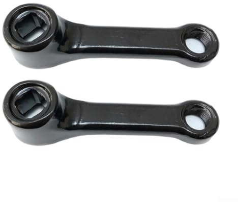 MeevrgR Bielas para bicicleta estática, 89 mm, hierro, negro, agujero cuadrado, manivela de bicicleta deportiva interior, 115 mm de longitud, 480 g/par