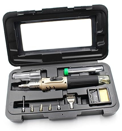 Lurrose Saldatore Gas Senza Fili Kit Torcia Portatile Accensione Automatica Temperatura Della Fiamma Per Saldatura Di Brasatura Riparazione Di Gioielli e Lavori Elettronici