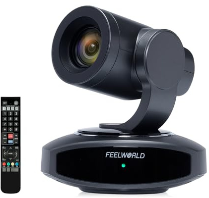 FEELWORLD 4K10X PTZ Camera 4K Resolution 10X USB HDMI for Video Conference Rooms Live Streaming Church Worship and Event with Zoom YouTube Teams OBS, AI Tracking Auto Focus POE Supported