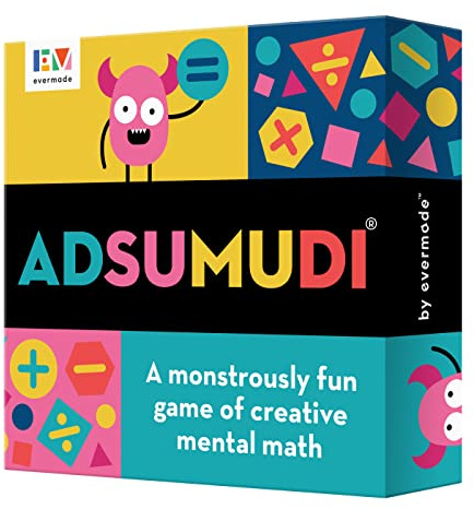 Evermade Adsumudi Math Game - The Monstrously Fun, Smart Game for Kids to Practice Multiplication, Division, Addition and Subtraction - Great for Kids Ages 8-12