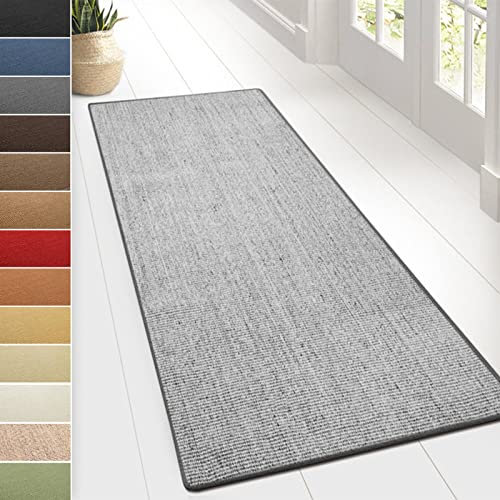 Floordirekt Sisal-Teppich Sylt | Wohnteppich oder Läufer | Hochwertiges Qualitätsprodukt | Erhältlich in vielen Farben & Größen | Langlebig & strapazierfähig (66 x 100 cm, Grau)
