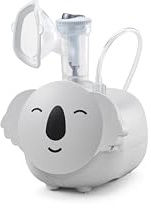 Flaem, Koala, Nébulisateur Rapide, Efficace et Amusant, Appareil Nébulisateur pour Adultes et Enfants Certifié, avec Ampoule à 2 Vitesses, Masques Confortables et Filtre d'Air, Made in Italy