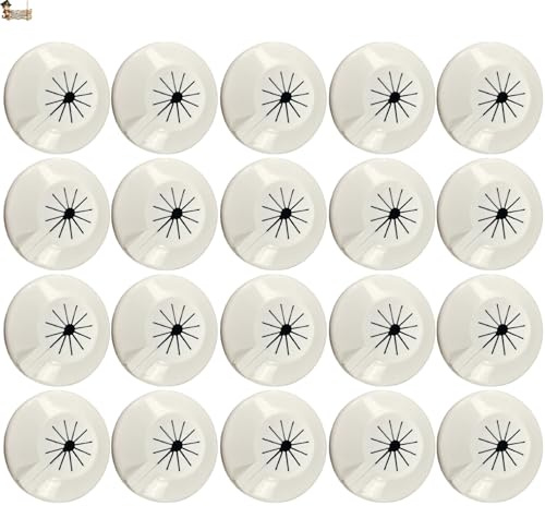 BricoLoco.com Värmare kylaren uppvärmning. Pack 20 st. Rosett för rörledningar uppvärmning radiatorer. lock hål runt röret på väggen. Vit radiator tak (20, Enkel)