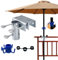 Cudeyrey Sonnenschirmhalter Balkongeländer, Sonnenschirm Halterung Balkon, Schirmhalterung Balkongeländer Einstellbar Ø25-38mm, für Garden, Terrassen,Geländer, Max Breite 5cm