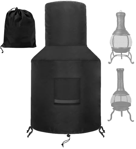 Murman Copertura per focolare | copertura impermeabile per stufa da terrazza | copertura anti-UV per riscaldamento da giardino e terrazze | tessuto Oxford 420D | con sacchetto con coulisse da 25 x 48