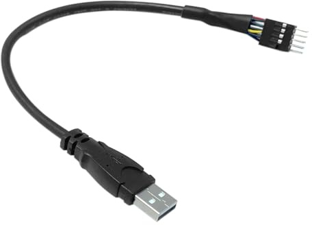 Gintai - Cable USB de 9 Pines Macho para Placa Madre a USB 2.0 | Tipo A Macho 9 Pines USB Motherboard Macho Header to Single USB 2.0