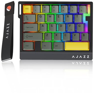 AJAZZ AK029 One-Handed Gaming Keyboard, 29 Keys Wired Keypad, SOCD & DKS, Magnetic Switch, 8KHz Polling, Web Driver Customizable, Portable for Editing/Travel, Aluminum Plate, Black Gray