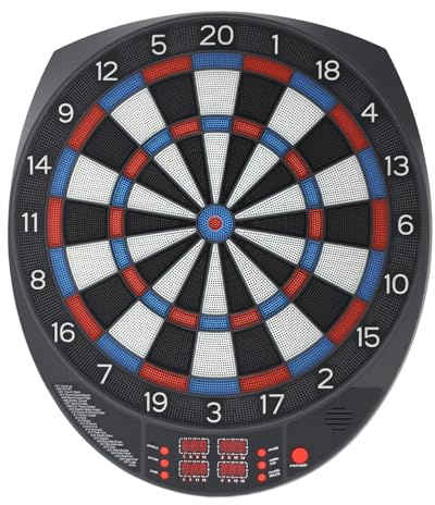 TFGXUE Diana electrónica con 6 dardos para hasta 16 jugadores e incluye 27 categorías, 243 variantes, con 4 pantallas LED, incluye 1 adaptador y 24 cabezales de dardos