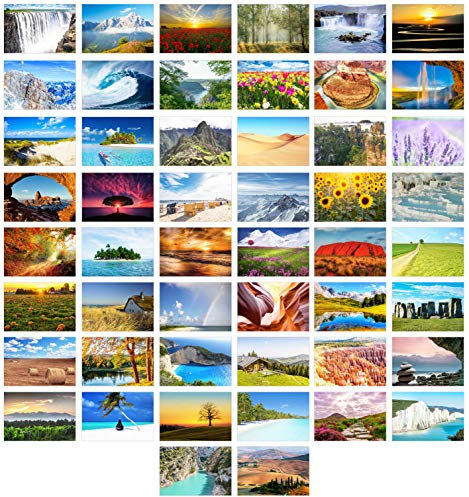 Edition Seidel Set 50 Premium Postkarten Landschaften Natur Meer Berge Wälder Täler Karten Postkarte (20238)