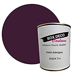 BOX DECO COLORES Pintura de pared acrílica con aspecto mate Aqua Deco - 750 ml, morado berenjena