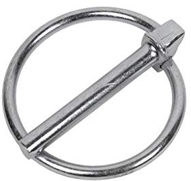 DOJA INDUSTRIAL | Klappsplint Bolzen | 50 Stück 8mm Durchmesser x 46mm Lang | Verzinkter Stahl | Steckbolzen Splint Klappstecker | Sicherung Klappsplinte für Boot, Fahrrad, Anhaenger, Traktor