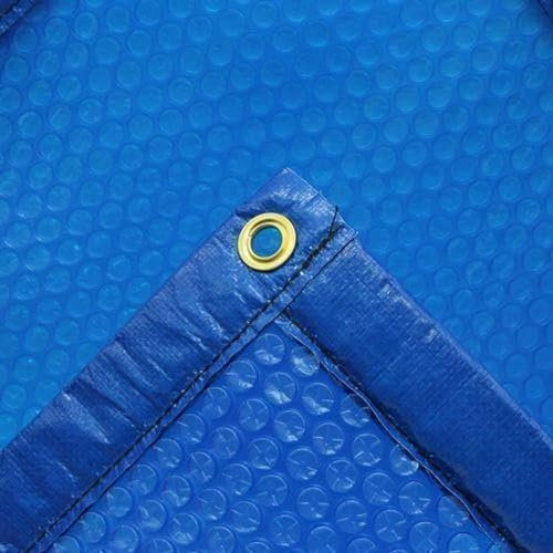 SAXONICA Pool ISO Solarfolie Ovalpool 800 x 400 cm I blau I mit Randverstärkung I Poolabdeckung Luftpolsterfolie